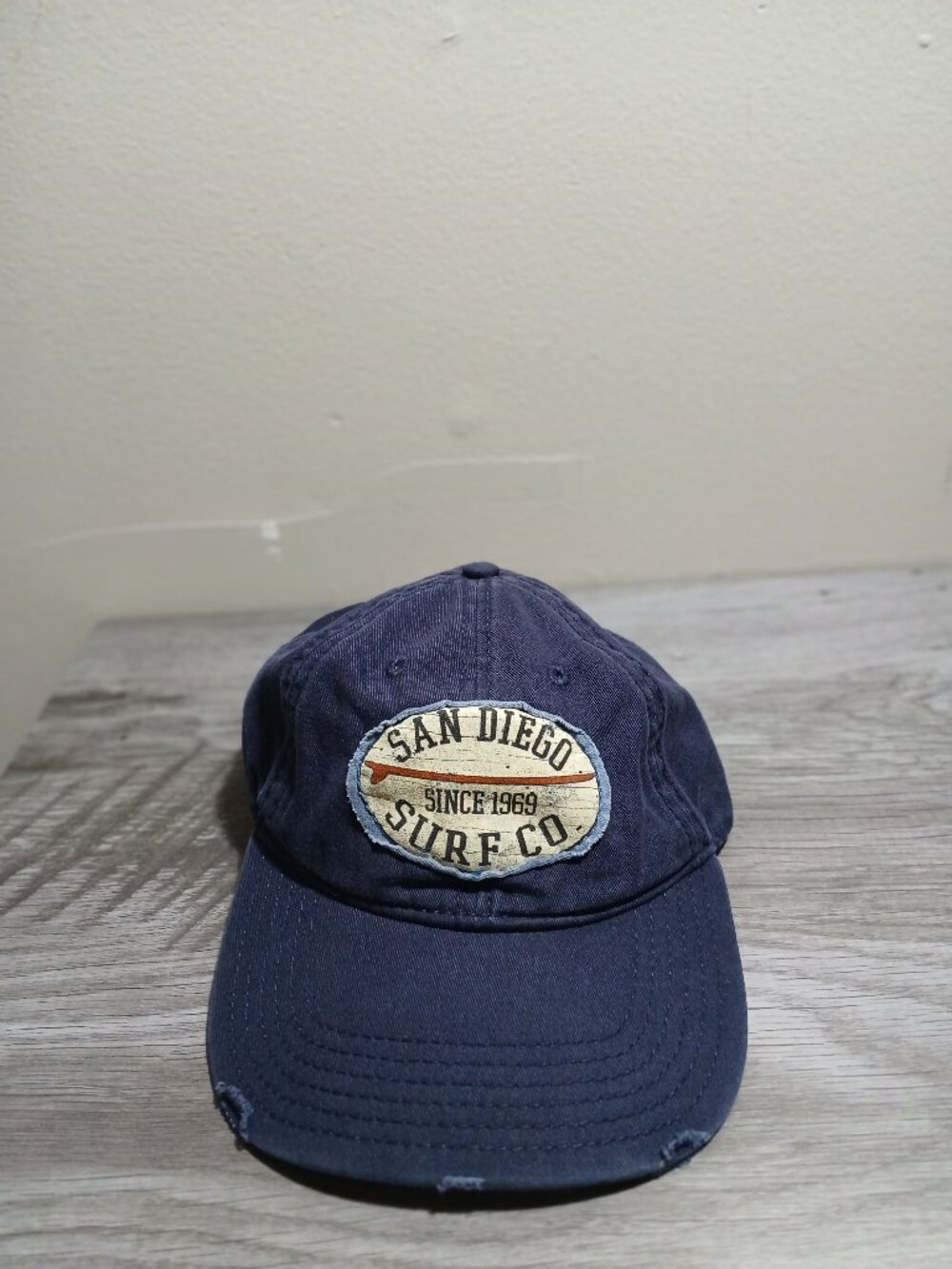 San Diego Surf co. Since 1969. Blue  100 percent cotton  cap .